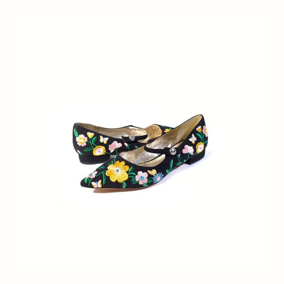 Kate Spade Shoes Size 10 Floral Maya Flats - Picture 5 of 10